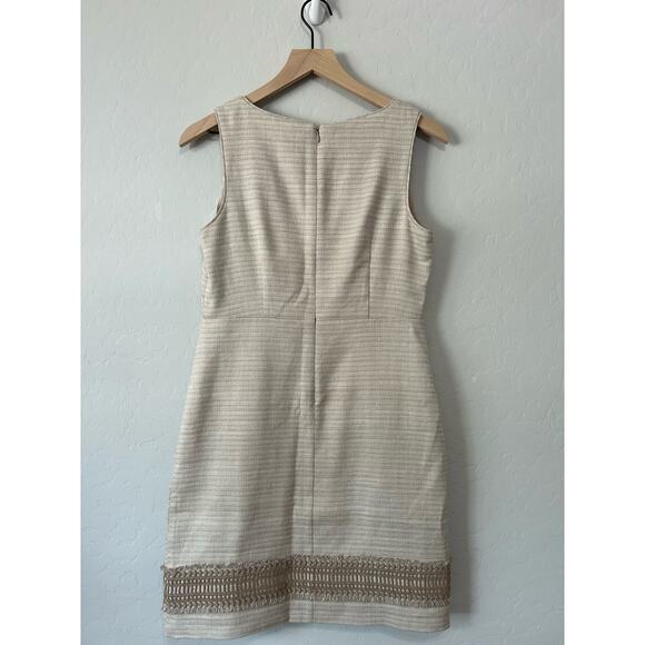 White House Black Market Beige Asymmetrical Dress - Picture 6 of 15